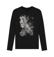 Black Printed Long Sleeve T Shirt Front