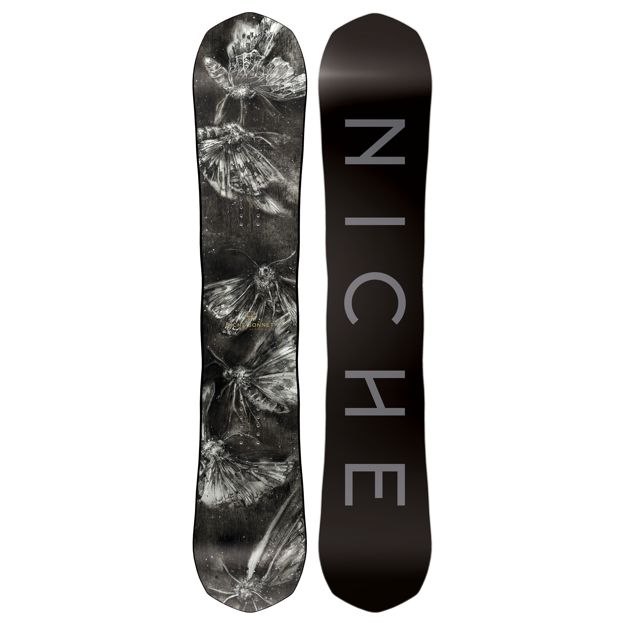 Sonnet Snowboard in Moths | Niche Snowboards