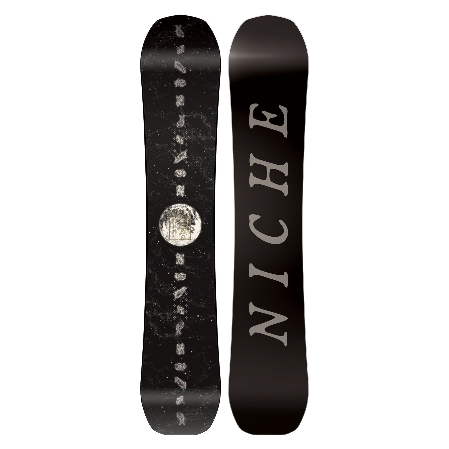 Nightshade Snowboard in Rabbits | Niche Snowboards