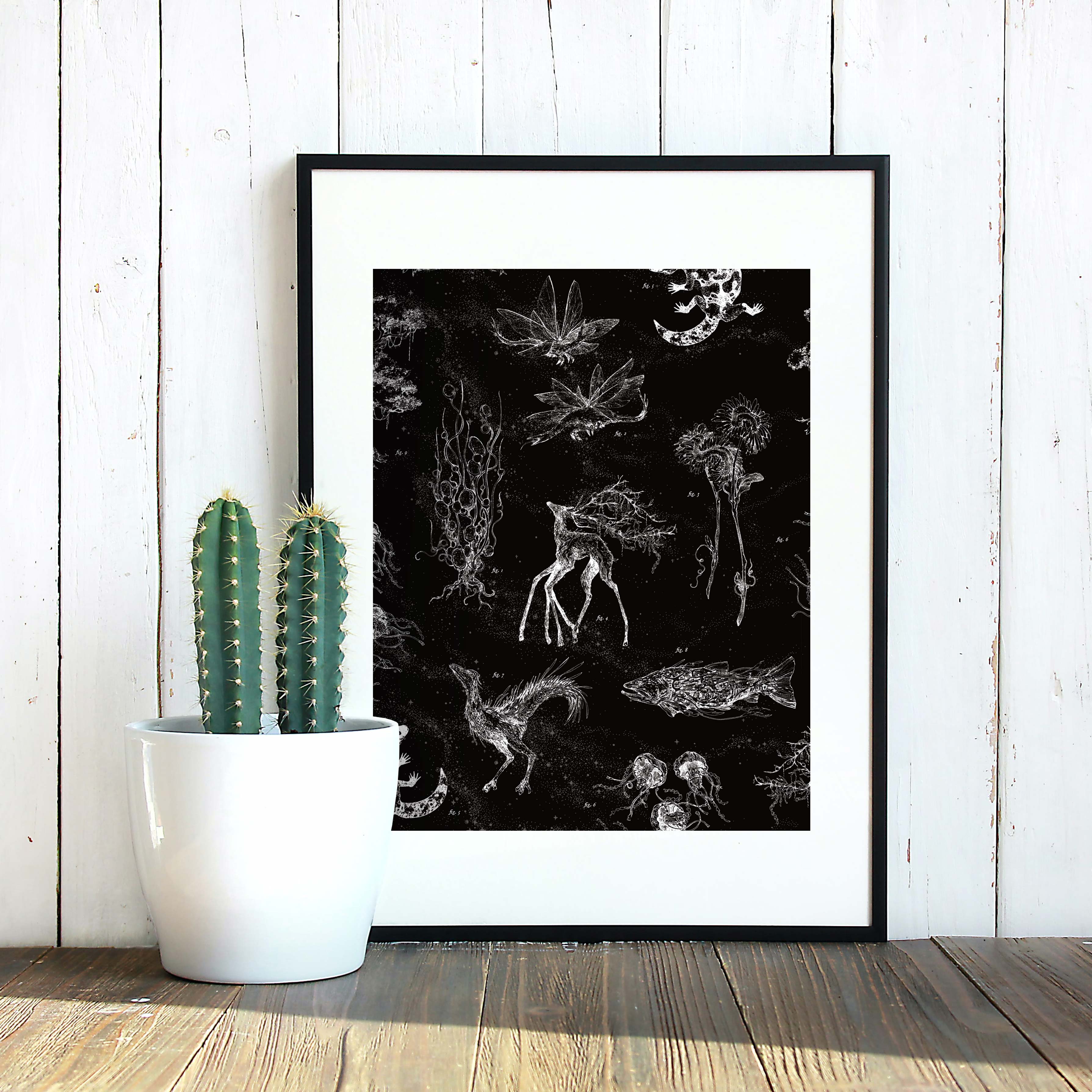 mutant creatures art print