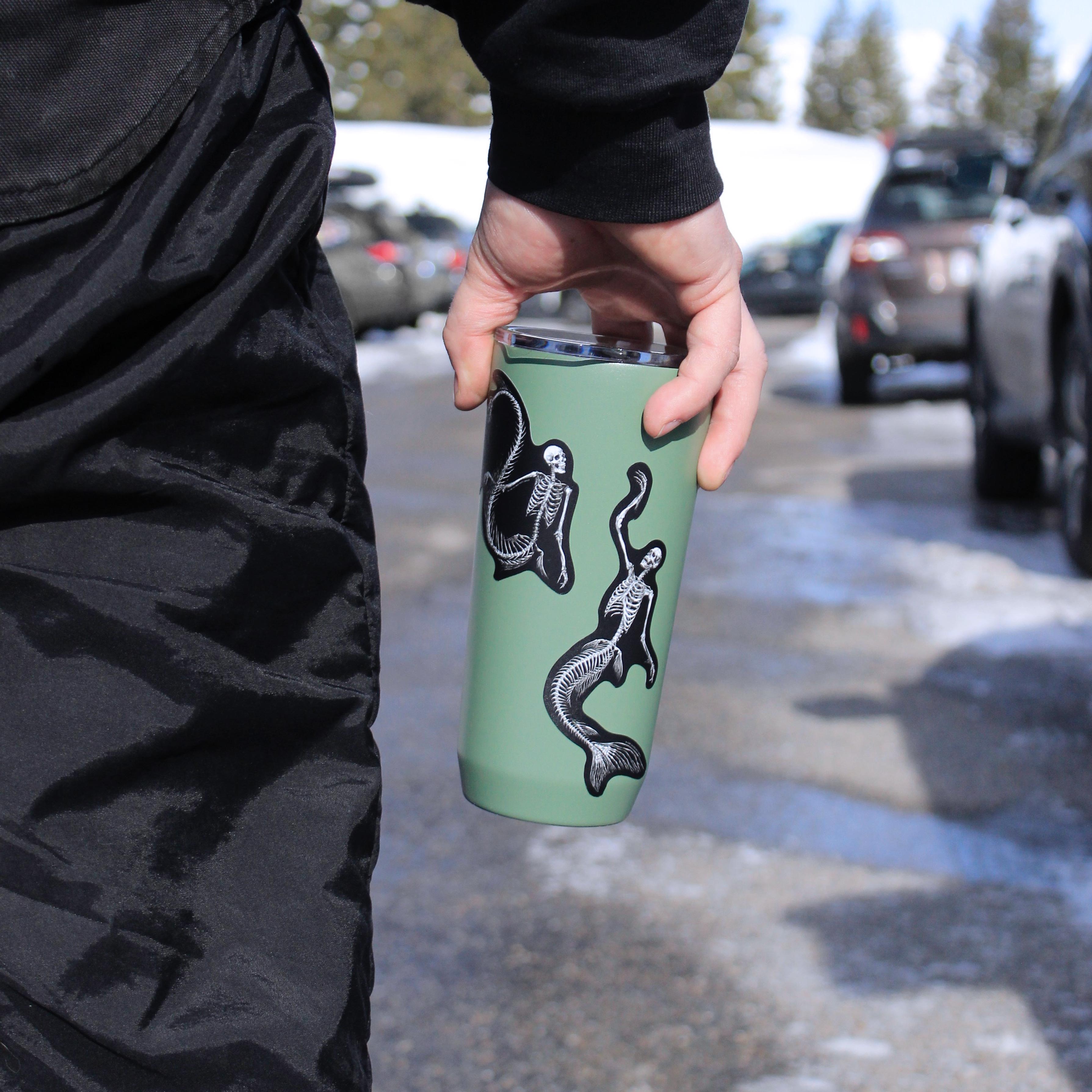 mermaid skeleton stickers