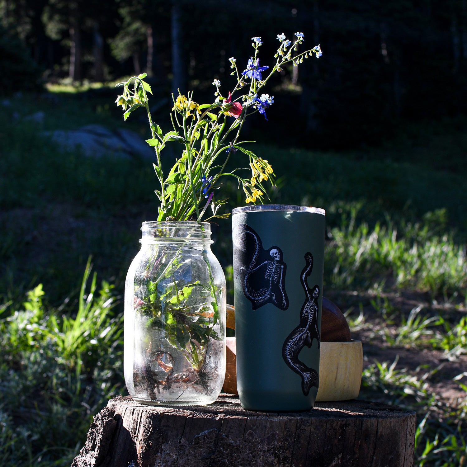 mermaid skeleton stickers