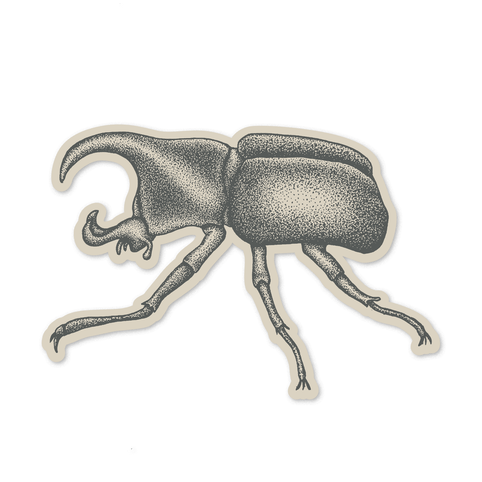 rhino beetle sticker