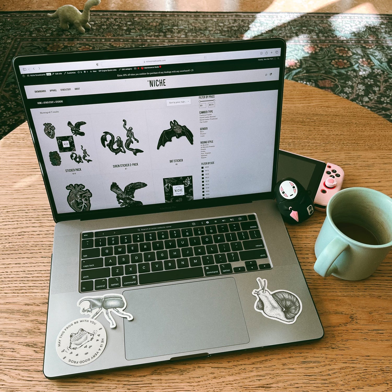 rhino beetle sticker