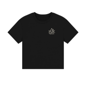 Black Printed T-shirt Front