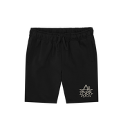 Black Printed Mens Shorts Front