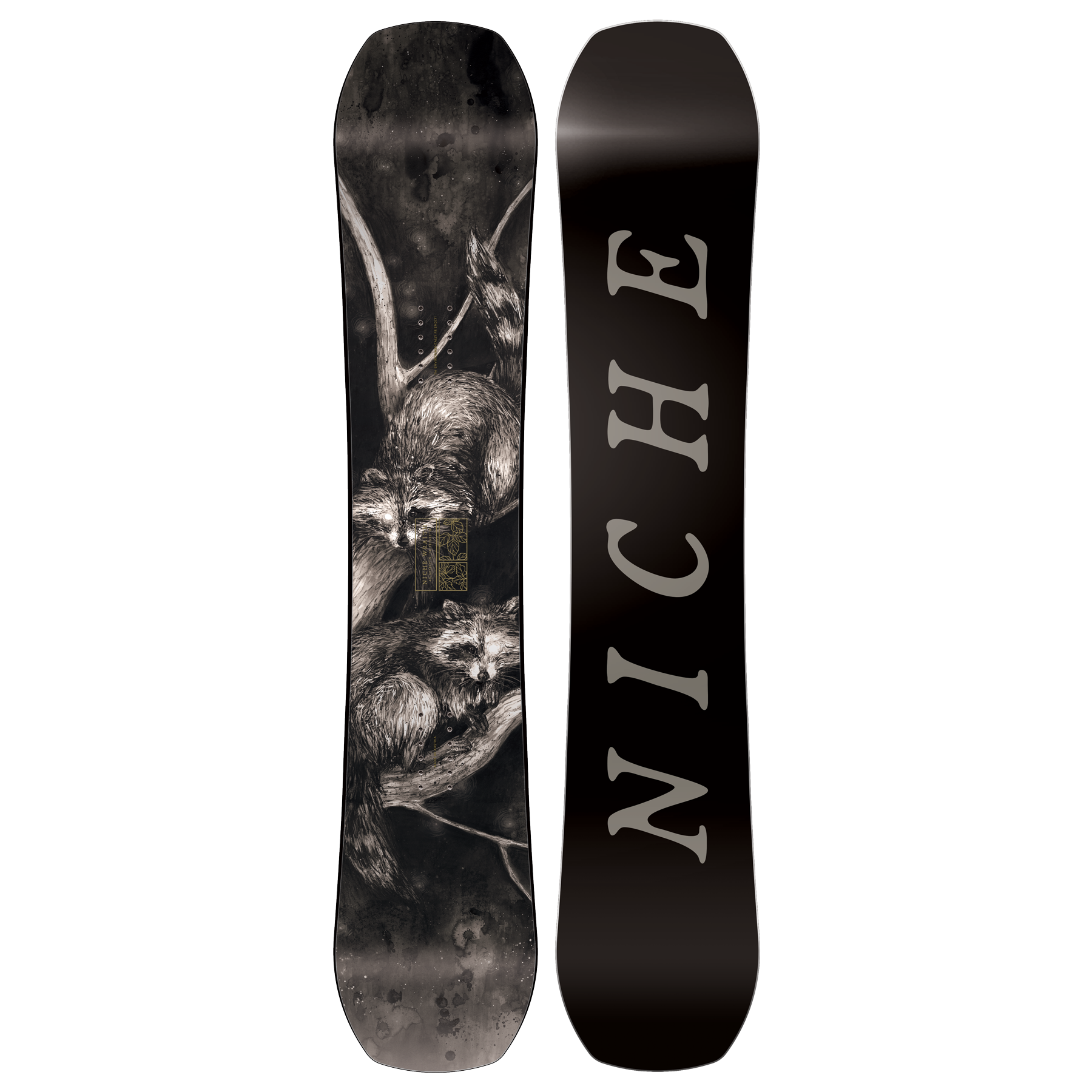 niche wraith snowboard raccoon