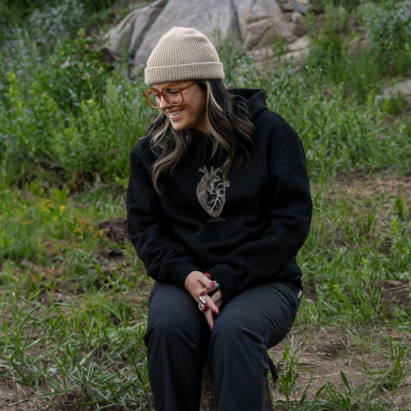 niche anatomical heart hoodie