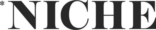 niche snowboards charcoal logo