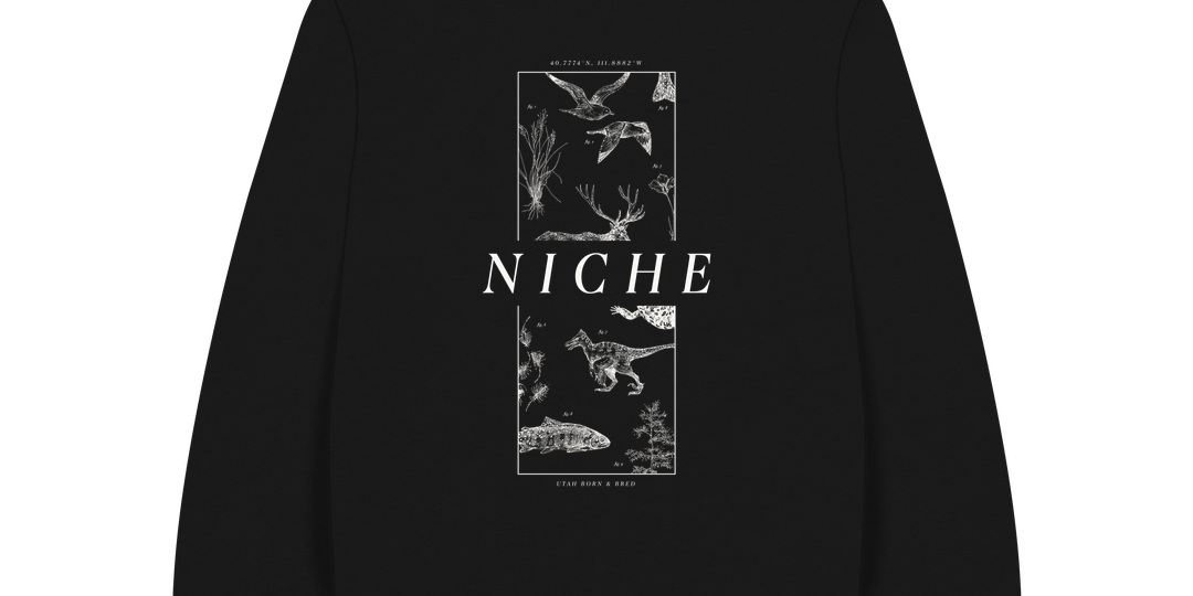 Black Printed Sweater Front